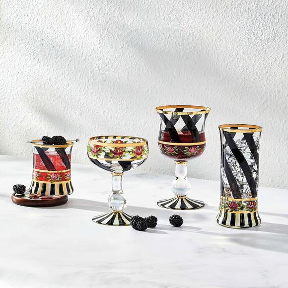 MacKenzie-Childs Maypole Coupe Glass - Thumbnail 3